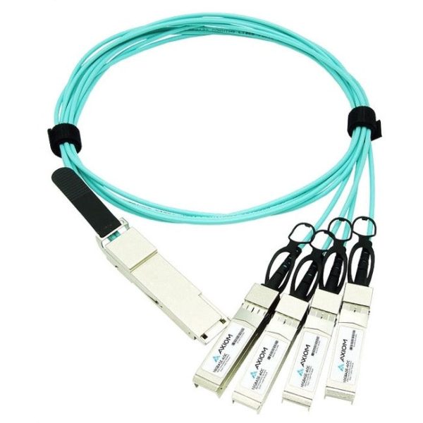 Axiom 100GBASE-AOC QSFP28 to 4 SFP28 Active Optical Cable Cisco Compatible 20m Online Hot Sale