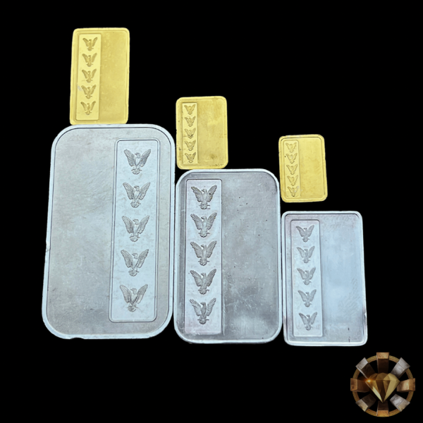 Complete Refinement Gold and Silver Bar Set w  Original Red Velvet Case Online - Image 2