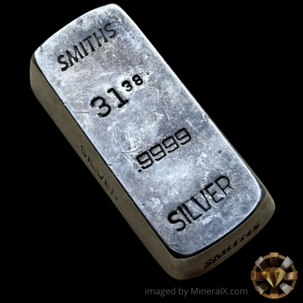 Smiths 31.38 toz Vintage Poured Silver Bar For Discount - Image 2