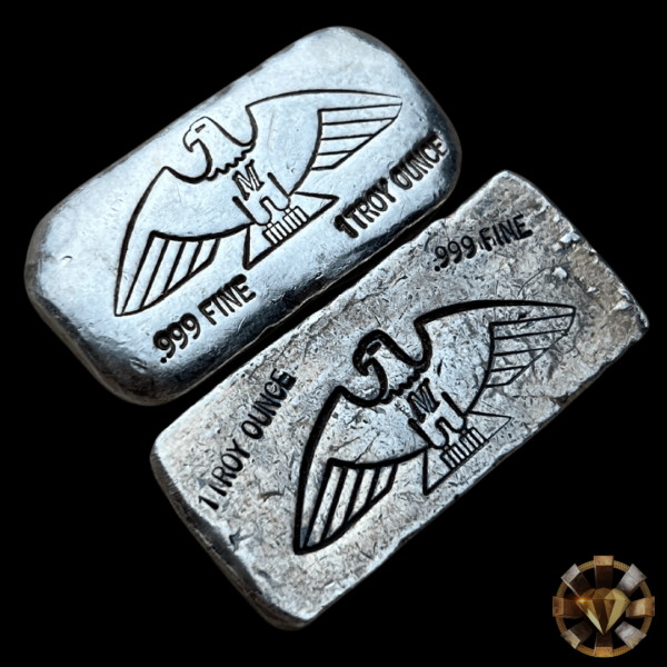 Both Varieties of Vintage Montana 1oz Silver Bars (2oz Total) on Sale - Image 2